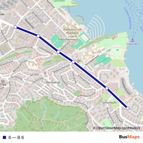 6 bus Line Map