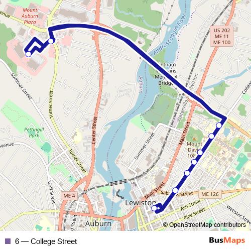 6 bus Line Map