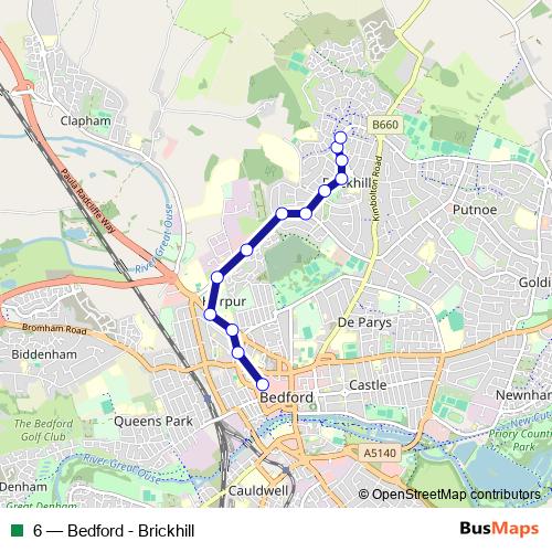 6 bus Line Map