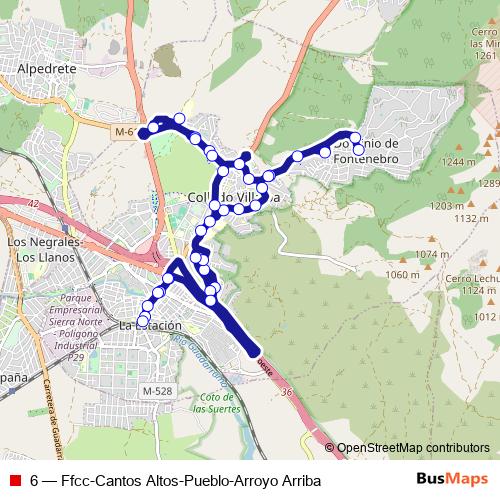 6 bus Line Map