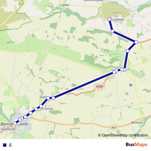 6 bus Line Map