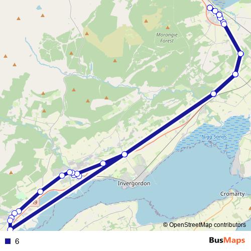 6 bus Line Map