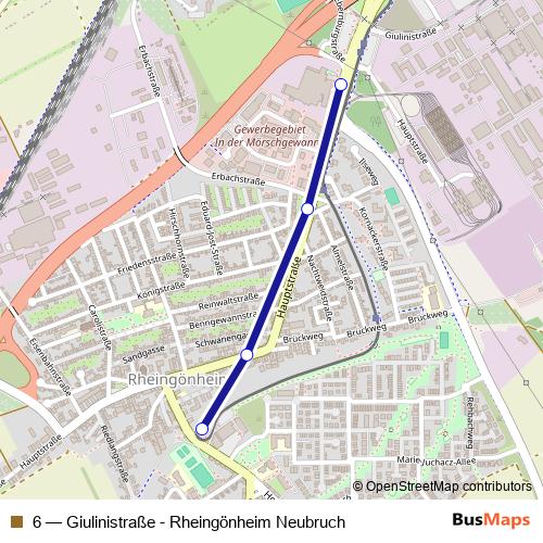 6 bus Line Map