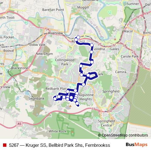 5267 bus Line Map