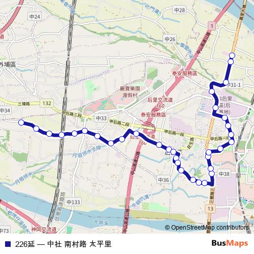 226延 bus Line Map
