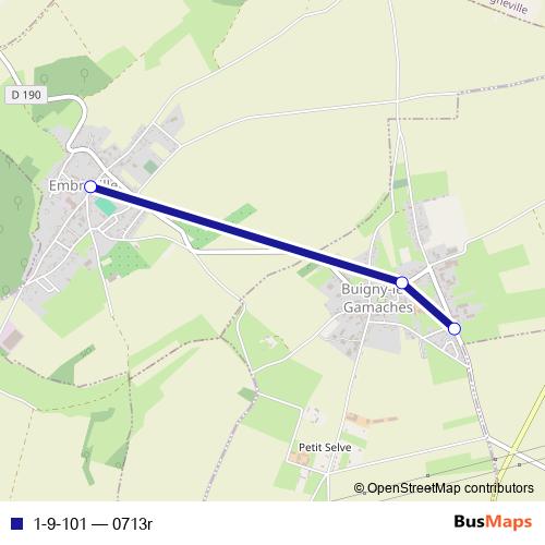 1-9-101 bus Line Map