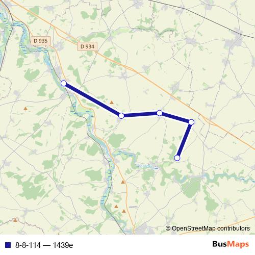 8-8-114 bus Line Map
