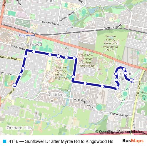 4116 bus Line Map