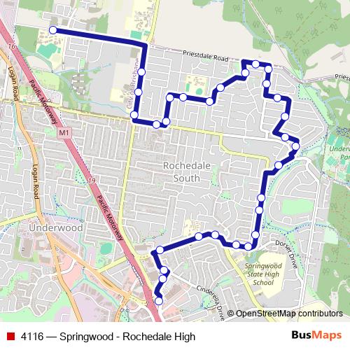 4116 bus Line Map