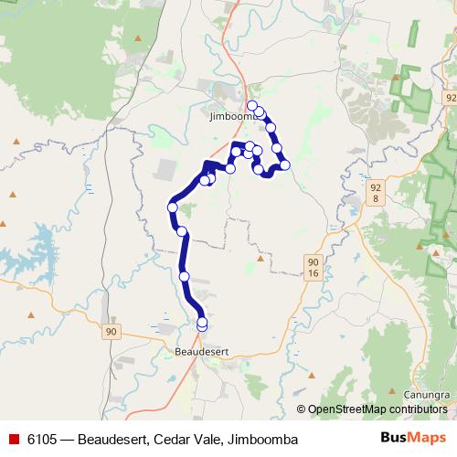 6105 bus Line Map