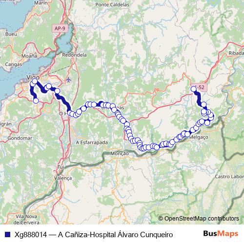 Xg888014 bus Line Map