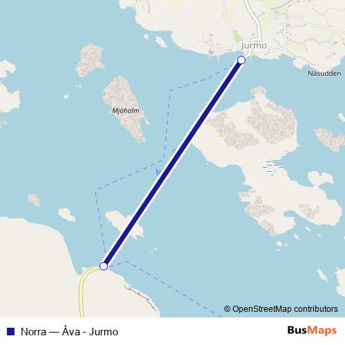 Norra ferry Line Map