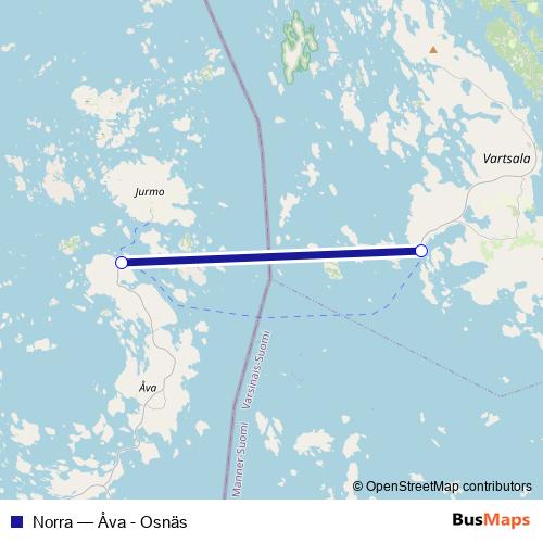Norra ferry Line Map