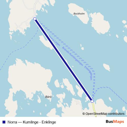 Norra ferry Line Map