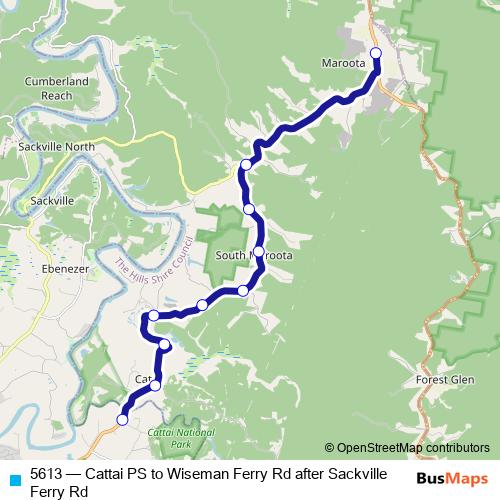 5613 bus Line Map