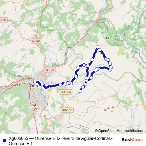 Xg605055 bus Line Map