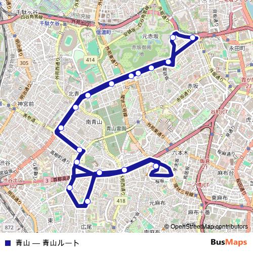 青山 bus Line Map