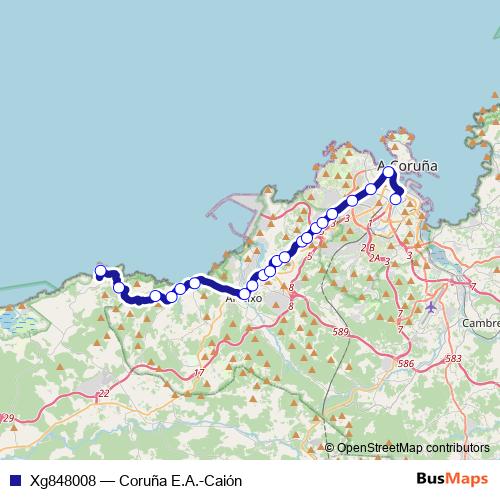 Xg848008 bus Line Map