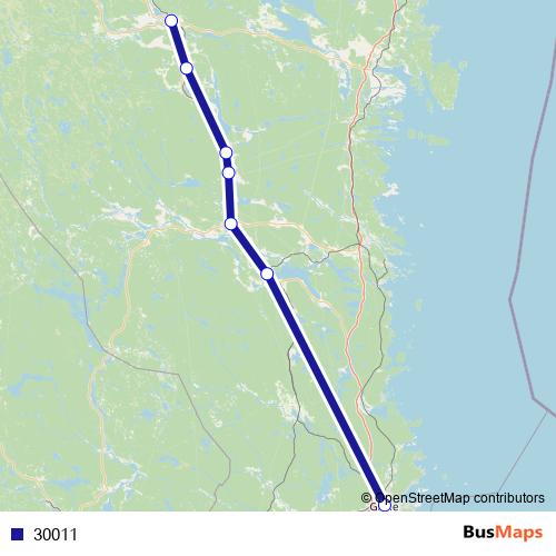 30011 bus Line Map