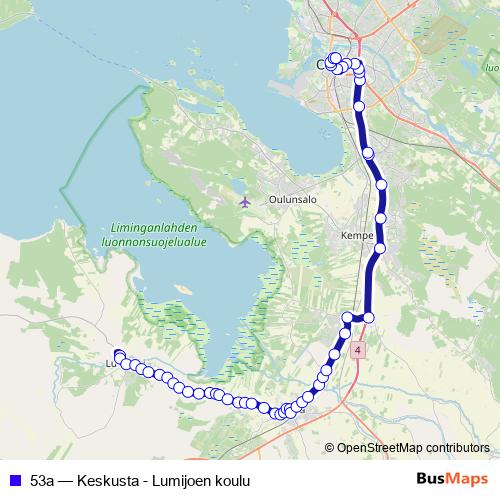 53a bus Line Map