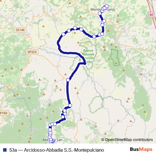 53a bus Line Map