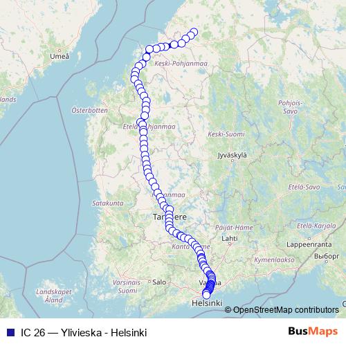 IC 26 rail Line Map