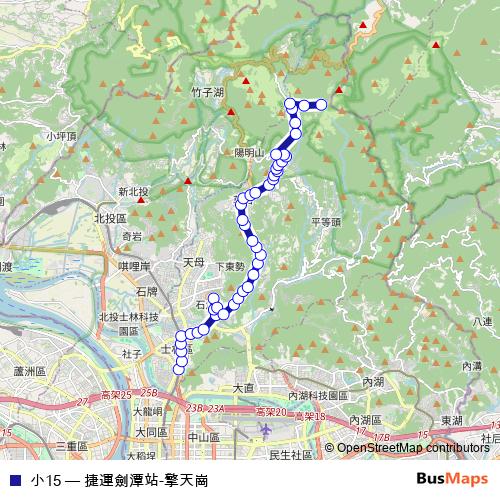 小15 bus Line Map
