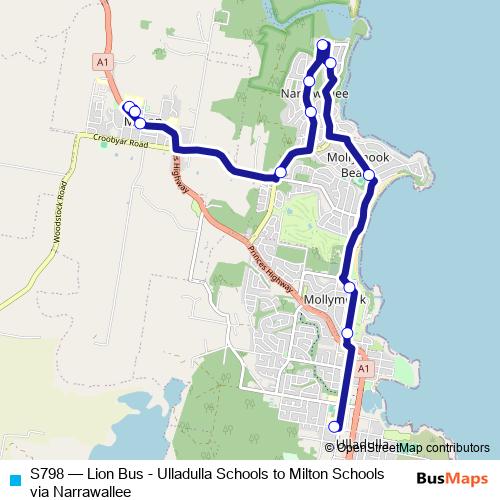 S798 bus Line Map