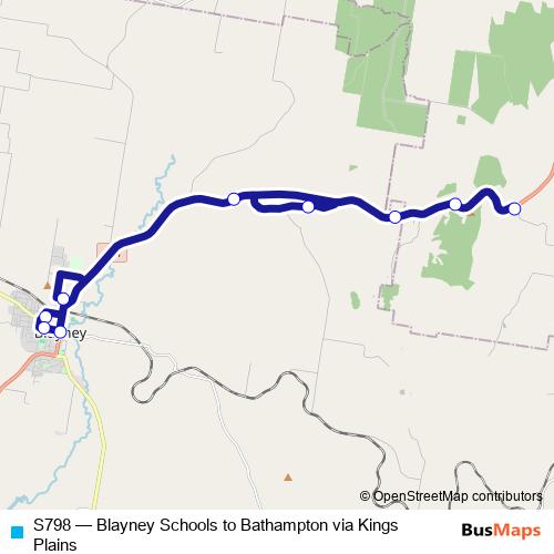 S798 bus Line Map