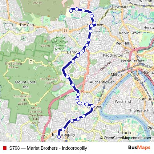S798 bus Line Map