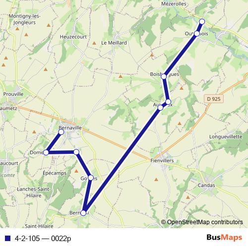 4-2-105 bus Line Map