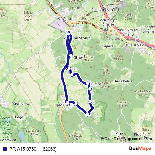PR A15 0750 1 (62063) bus Line Map