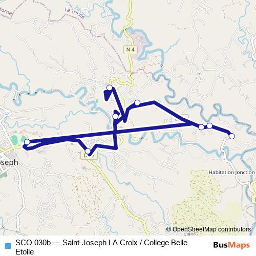 SCO 030b bus Line Map