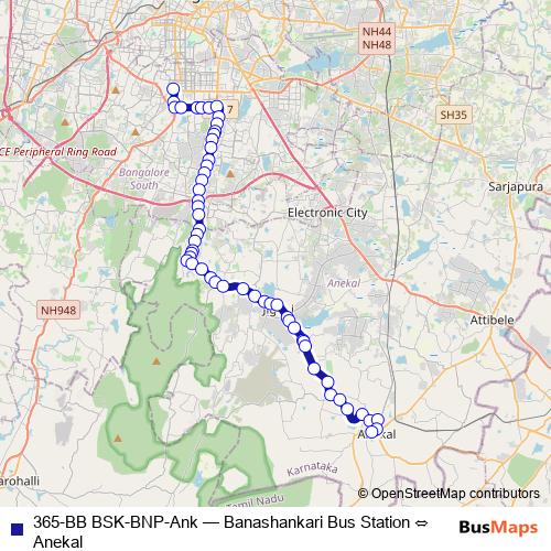 365-BB BSK-BNP-Ank bus Line Map