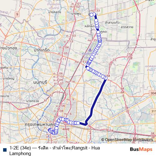 1-2E (34e) bus Line Map