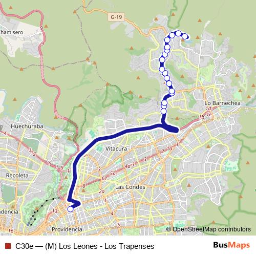 C30e bus Line Map