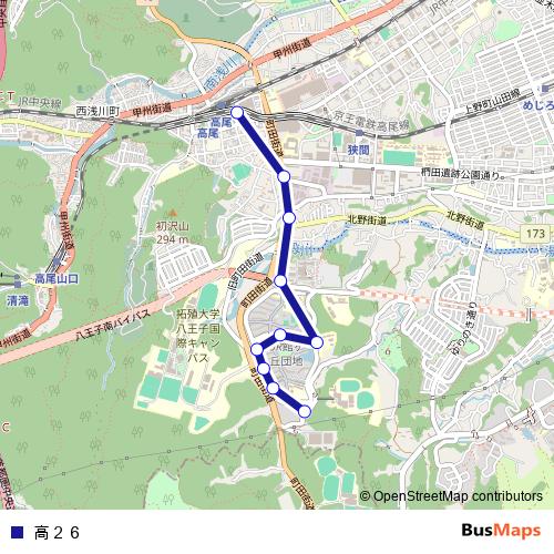 高２６ bus Line Map