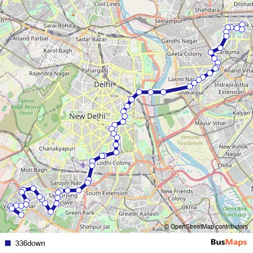 336down bus Line Map