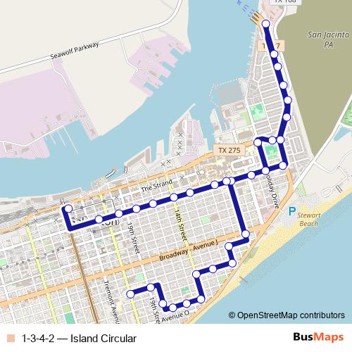1-3-4-2 bus Line Map