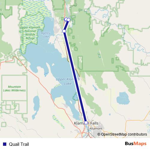 Quail Trail bus Line Map