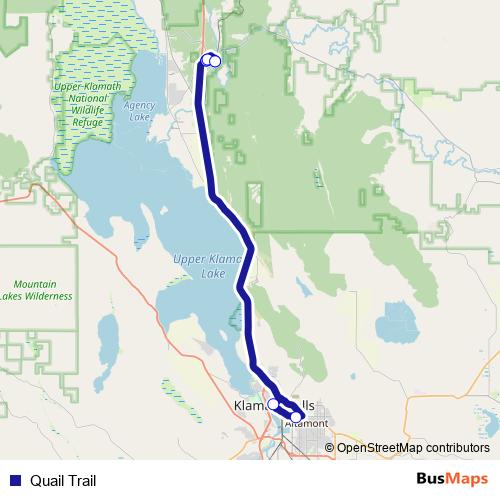Quail Trail bus Line Map
