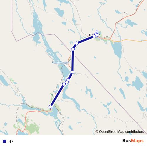 47 bus Line Map