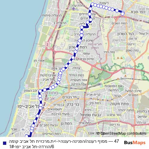 47 bus Line Map