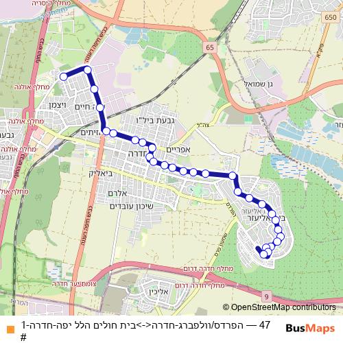47 bus Line Map