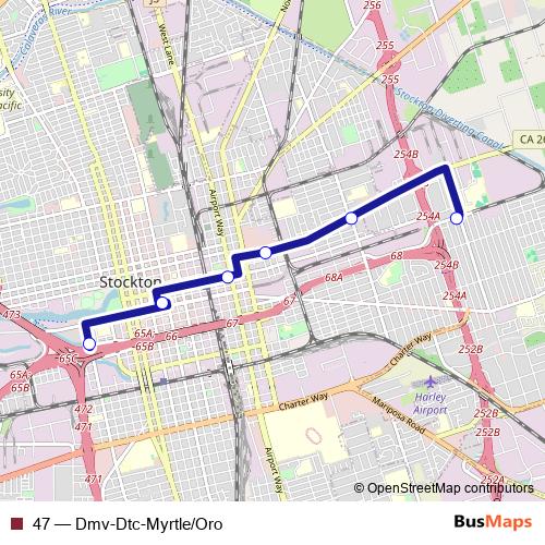 47 bus Line Map