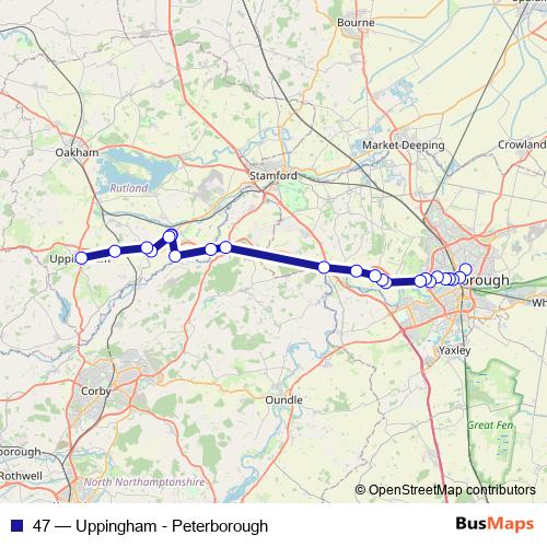 47 bus Line Map