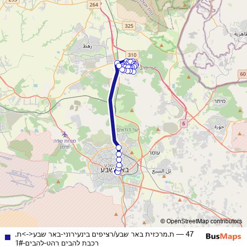 47 bus Line Map