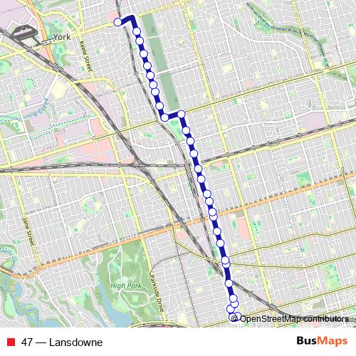 47 bus Line Map