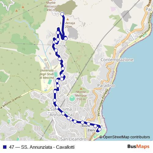 47 bus Line Map