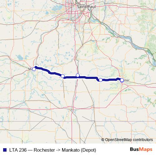 LTA 236 bus Line Map